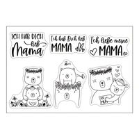 ich hab dich lieb mama german phrases bears clear transparent stamp scrapbooking for card photo album making crafts diy stencil