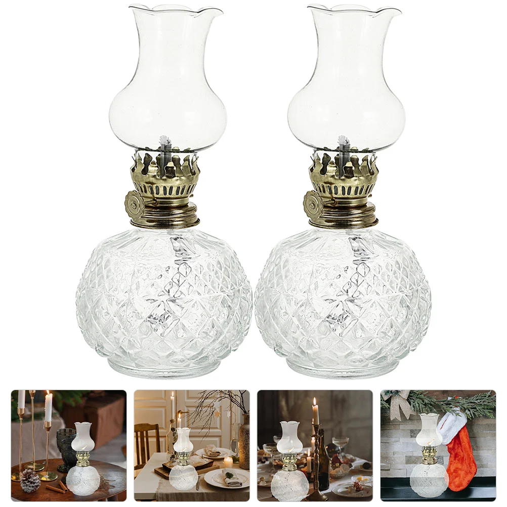 

Лампа керосиновая масляная винтажная лампа-фонарь прозрачный ретро-светильник для камеры небольшой Домашний Светильник для дымохода в сти...