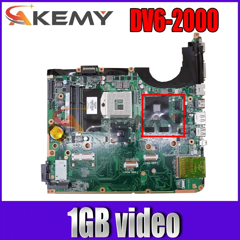 

Akemy 605704-001 DA0UP6MB6F0 Laptop Motherboard For HP Pavilion DV6 DV6T DV6-2000 1GB video card DDR3 Main Board Free CPU