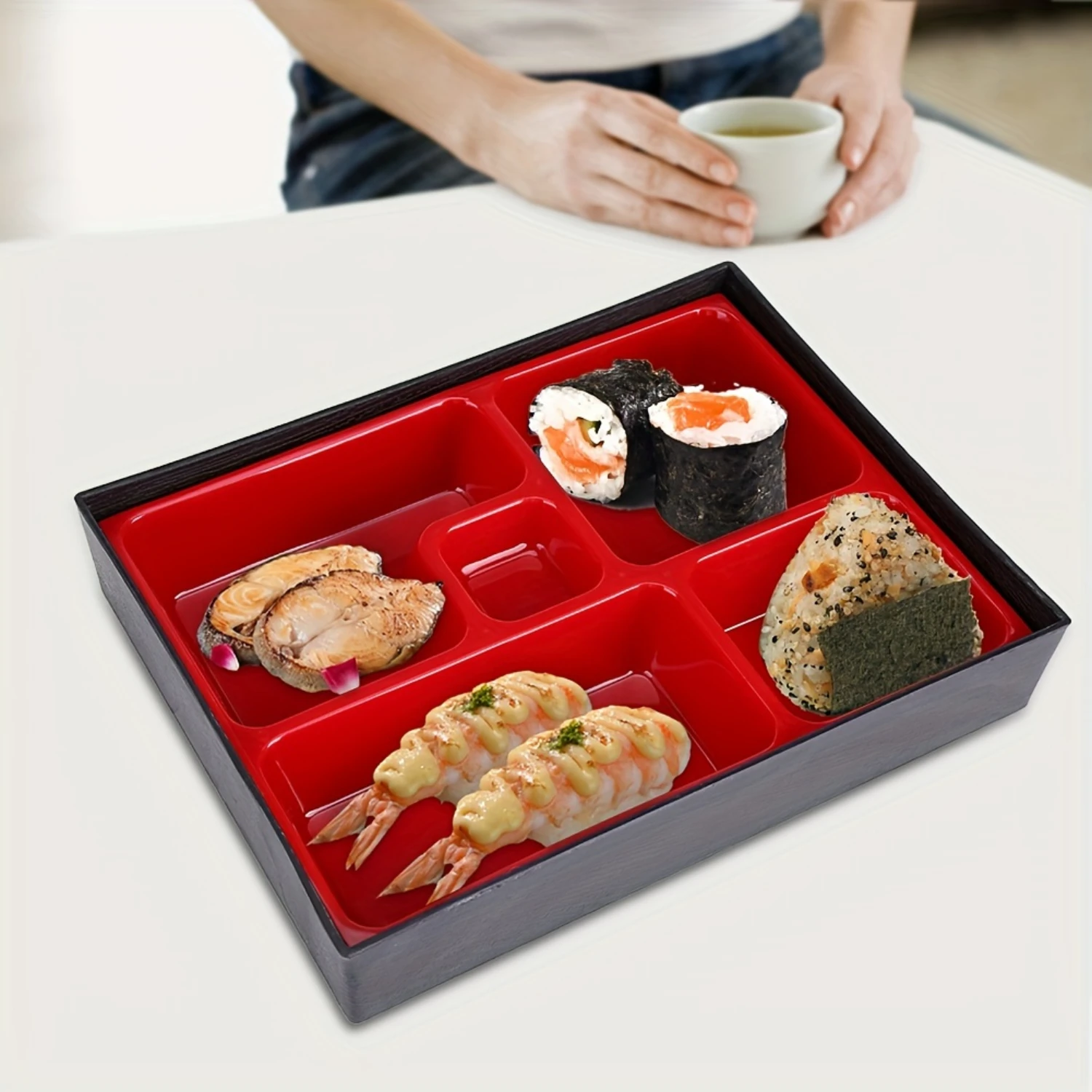 Коробка для еды портативные ланч-боксы контейнер Bento деревянная коробка в