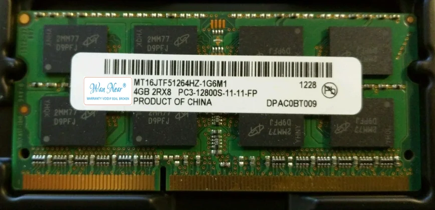Для 4G 2RX8 PC3-12800S 1600 MT16JTF51264HZ-1G6M1