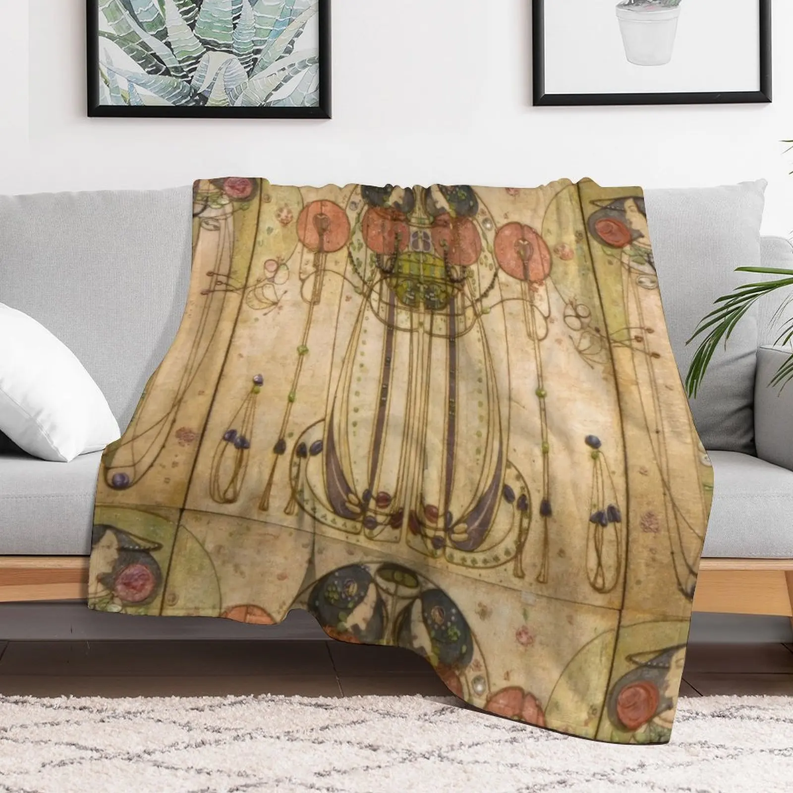 charles rennie mackintosh art nouveau картины произведения искусства принты Плед Свободные