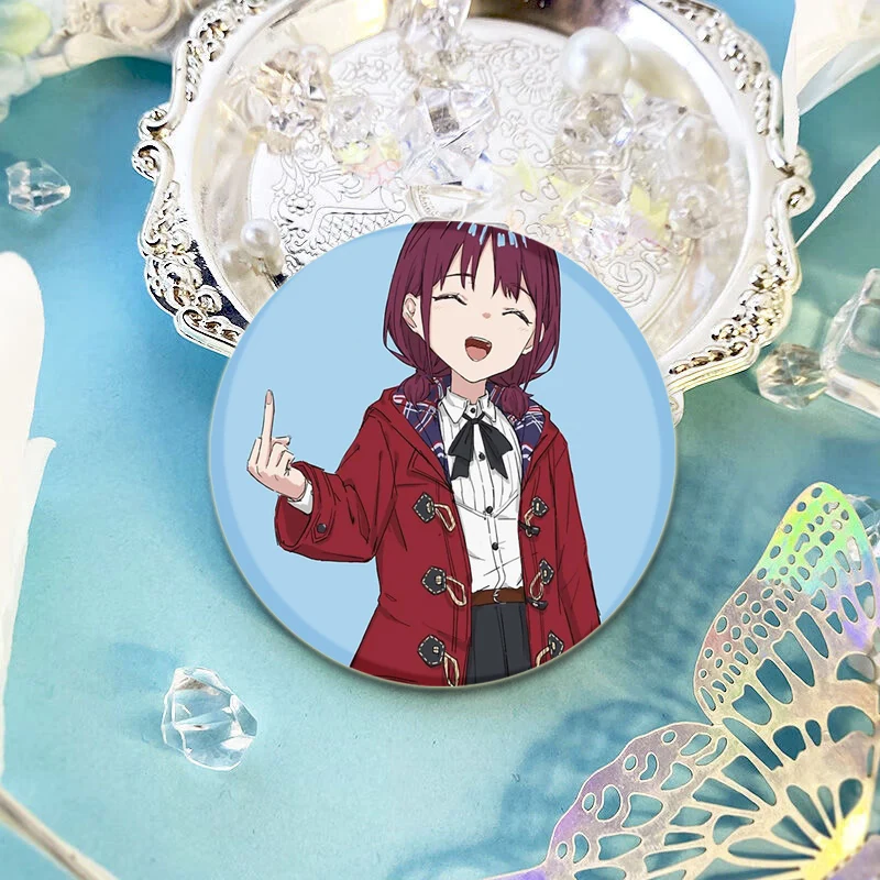 32/44/58mm Round Anime Brooches GIRLS BAND CRY Lapel Pins Cute Cartoon Handmade Badge Backpack Hat Jewelry Accessories Gifts