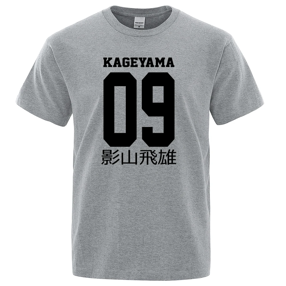 

Fashion Big Size T-Shirt Man Haikyuu Anime Kageyama Tobio Prints Clothing Casual Loose Tshirts Breathable Round Neck Male Tshirt