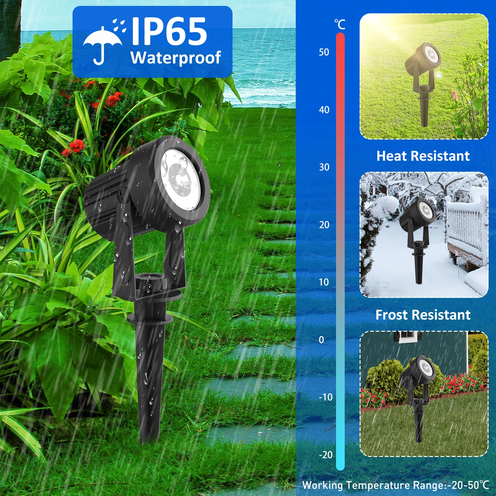 T-SUNRISE Солнечные светильники RGB 1/2/4 шт.