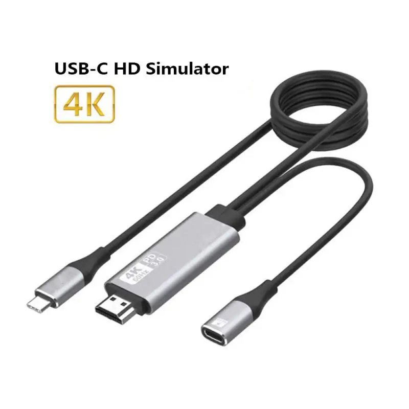 

Type C Male To Male 2 In 1 4k Hdtv 1080p Tv Digital Pd3.0 Female For Macbook Conversion Line Conversion Cable