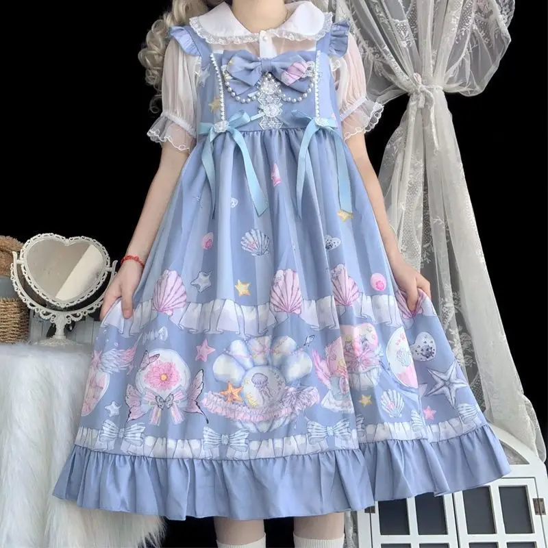 

Autumn Women's Knee-Length Short-Sleeved Lolita Dress RY01