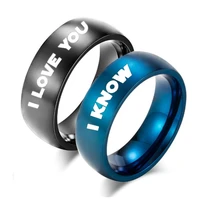 toocnipa new 8mm blue black stainless steel rings engraving i love you couple ring for fashion women men jewelry k%d0%be%d0%bb%d1%8c%d1%86%d0%b0 anillo