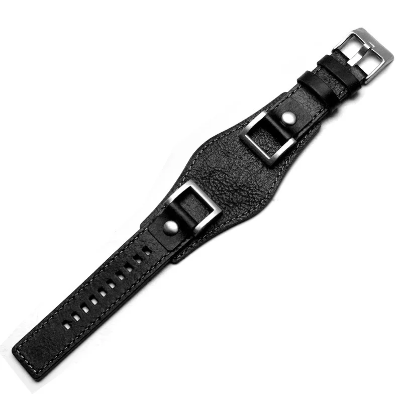24mm Soft Leather Strap For Fossil JR1156 JR1157 Water-proof Brown Black Watchband For Men Women Steel Buckle Belt Bracelet