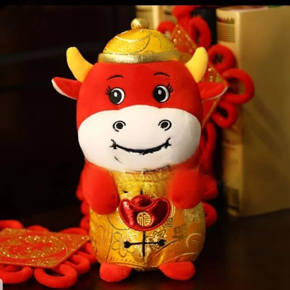 Надувная корова-красная гигантская новогоднее украшение 2021 с выдувным