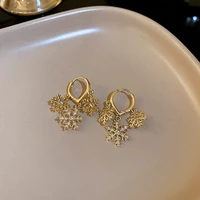 lovoacc luxury full cz cubic zirconia snowflake hoop earrings for women multiple black color love heart earring wedding jewelry