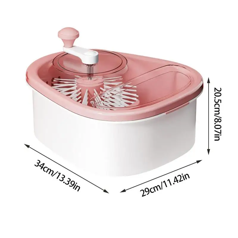 Fruit And Vegetable Washing Machine 720 Degree Scrubbing Fruit Gadgets Salad Spinner Lettuce Dryer Durable Rotary Veggie Washer images - 6