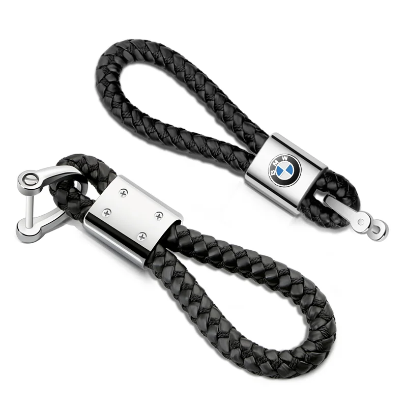 Брелок для ключей ручной работы плетеный кожаный автомобильный брелок со