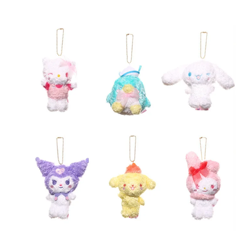 

Kawaii Kuromi Cinnamoroll My Melody Plush Doll Toys Stuffed Animals Plushie Keychain School Bag Pendant Toys for Kids Gift