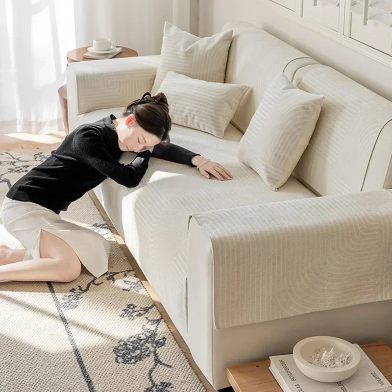 Скандинавская синяя полосатая диванная подушка для гостиной