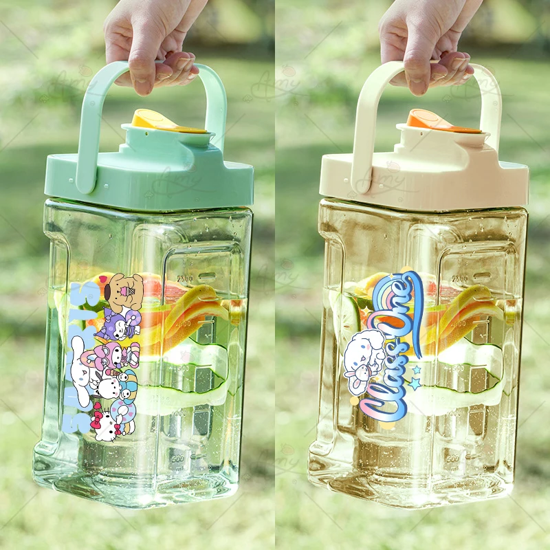 

Kawaii Hello Kitty аниме стакан для воды холодильник холодная вода горшок бытовой большой емкости напитки сок чай напитки пиво ведро