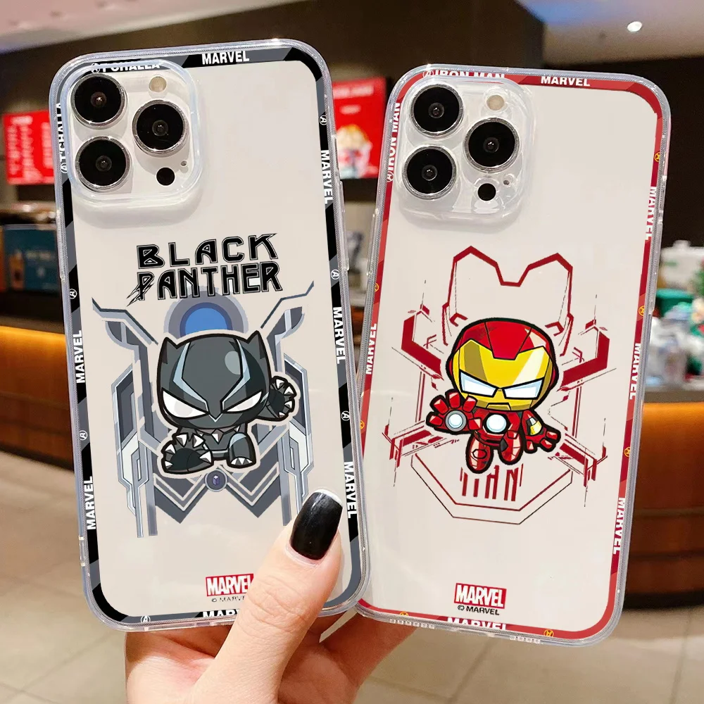 

Avenger Marvel Cartoon Cool Phone Case For iPhone 11 12 13 14 Pro MAX 12 13 14 Mini 6 7 8 Plus X XR XS MAX SE2020 Silicone Funda