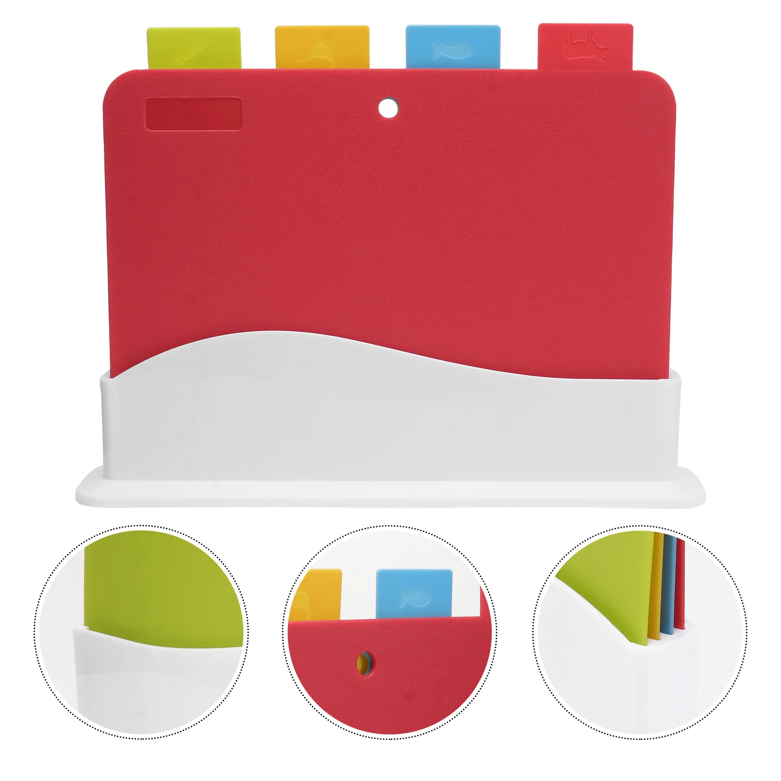 

4Pcs Kitchen Board Free Chopping Board Chopping Board Kit Cooking Board Grooved Cutting Board Chopping Mat