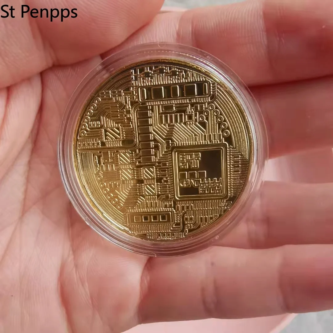 Позолоченная монета для биткоина коллекционная Коллекционная художественная