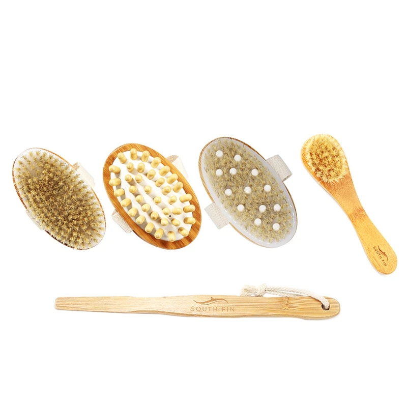 

5 шт., щётка из бамбука для очистки тела