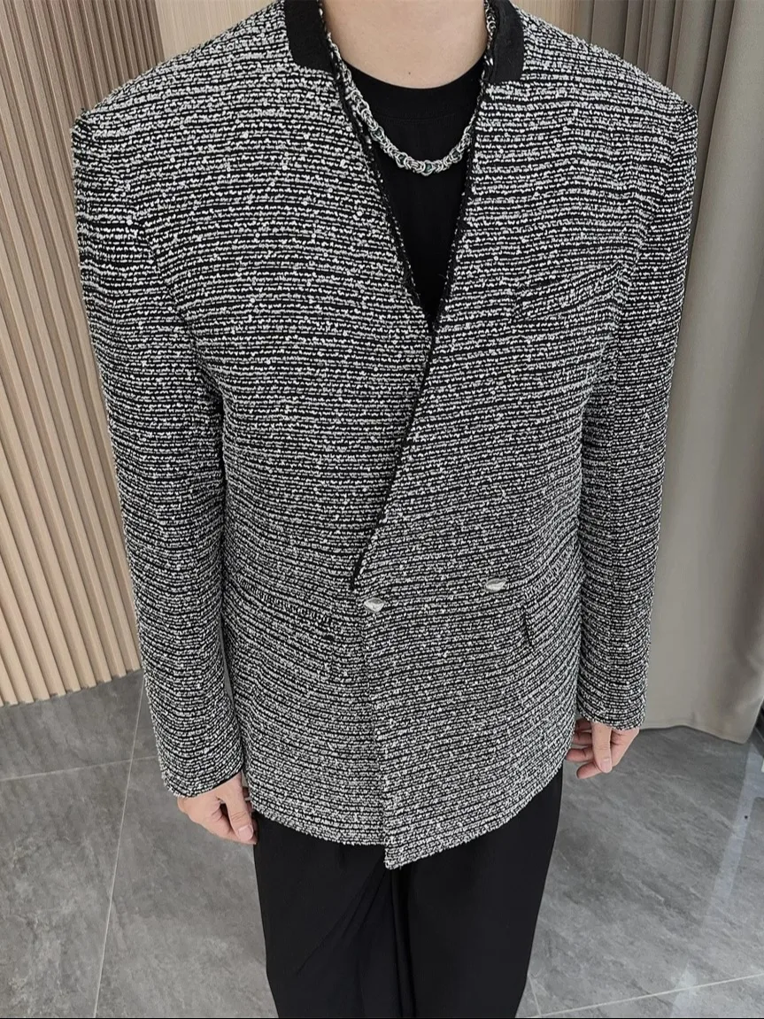 Rocca Изящный мужской костюм 2024 осенне-зимний утолщенный дизайн свободный