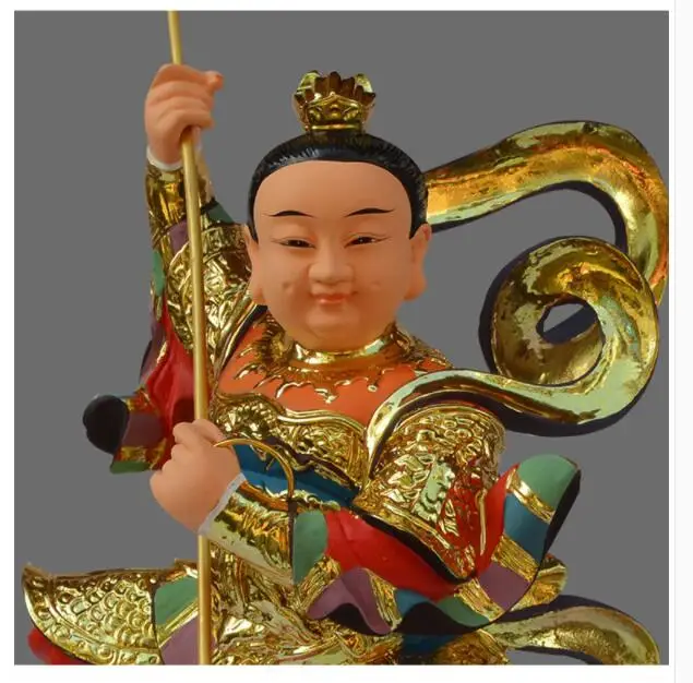 БОЛЬШОЙ ХОРОШАЯ Азия ГОНКИЙ ДОМАШНИЙ Даосский храм Покровитель NE ZHA SAN TAIZI Статуя