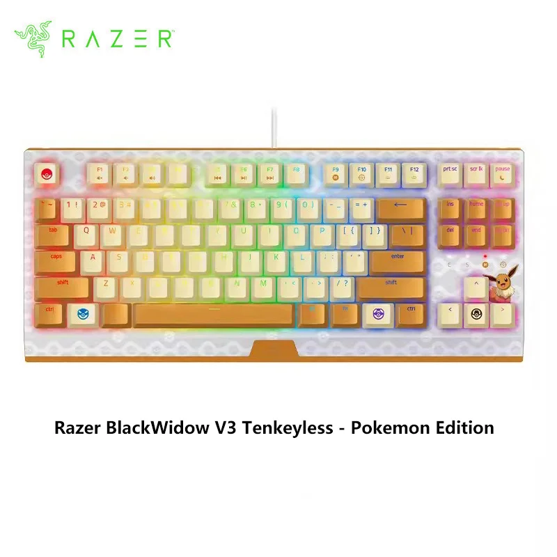 

Razer BlackWidow V3 Tenkeyless (Green Switch) Pokemon Limited Edition 87 Keys Mechanical Gaming Keyboard