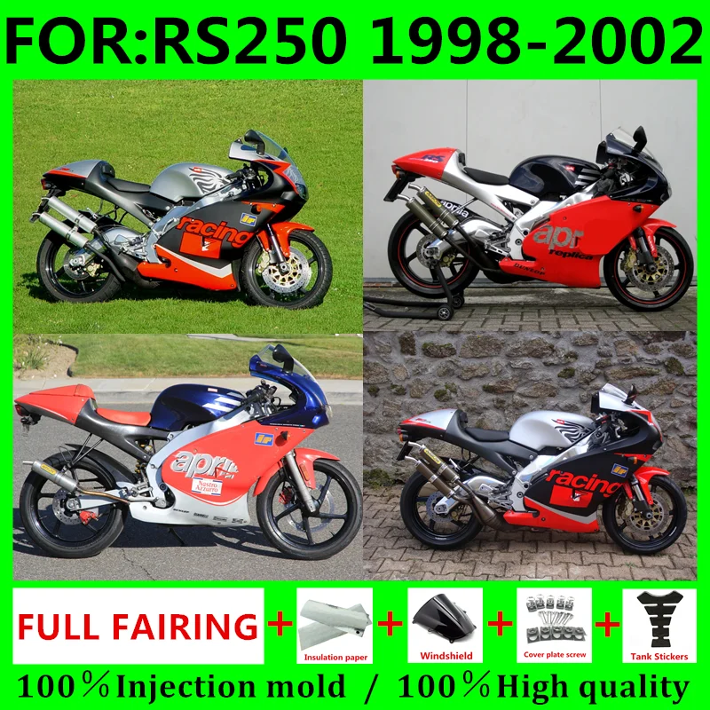 

Fit For Aprilia 1998 - 2003 RS250 Motorcycle Fairing Set Bodywork Panel Kit RS 250 1999 2000 2001 2002 ABS Injection Fairings