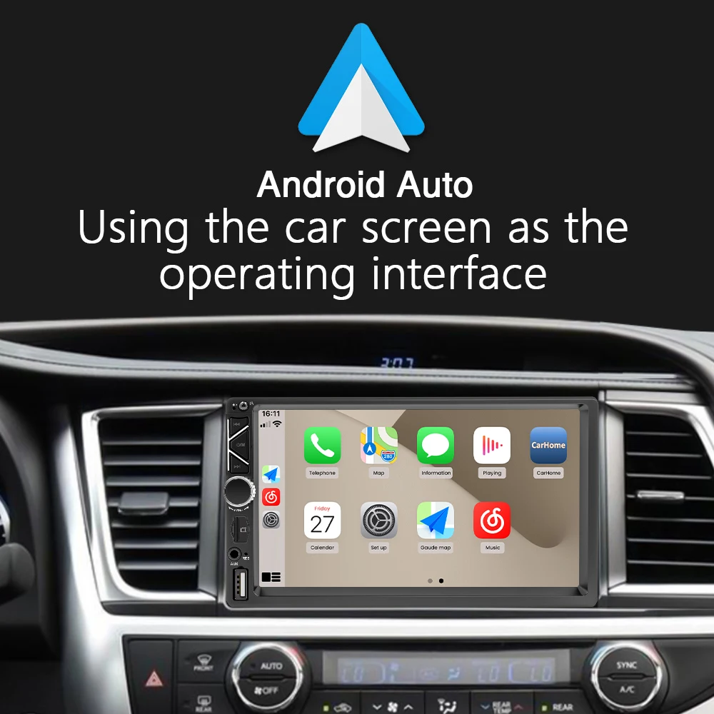 Универсальный 7-дюймовый автомобильный MP5-плеер Carplay 2 DIN Bluetooth-приемник гарнитура