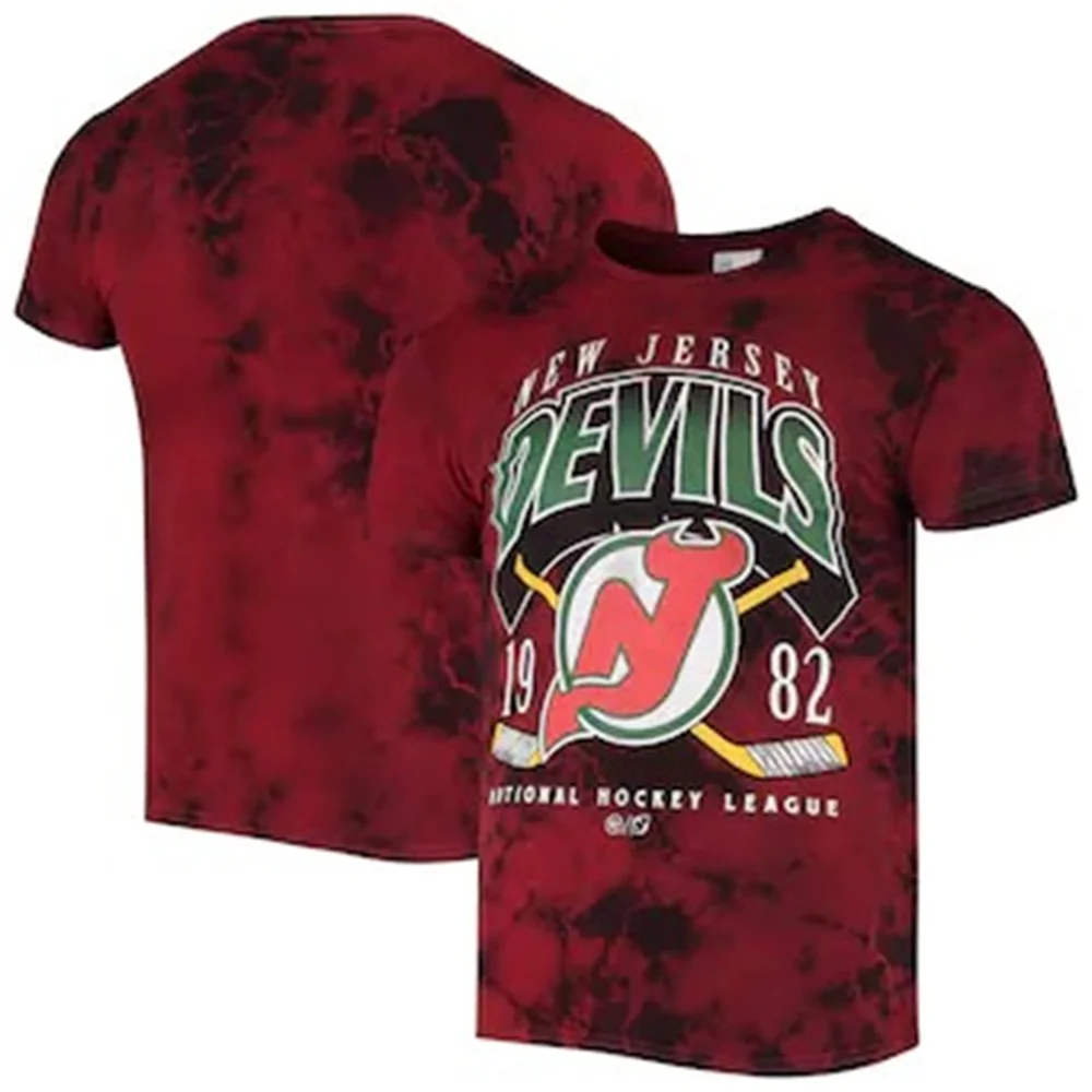 

Oversized Harajuku 3D printed summer new men's sports T-shirt 2021 sports ice hockey devil Shirt New Jersey Devil shirt ice hock