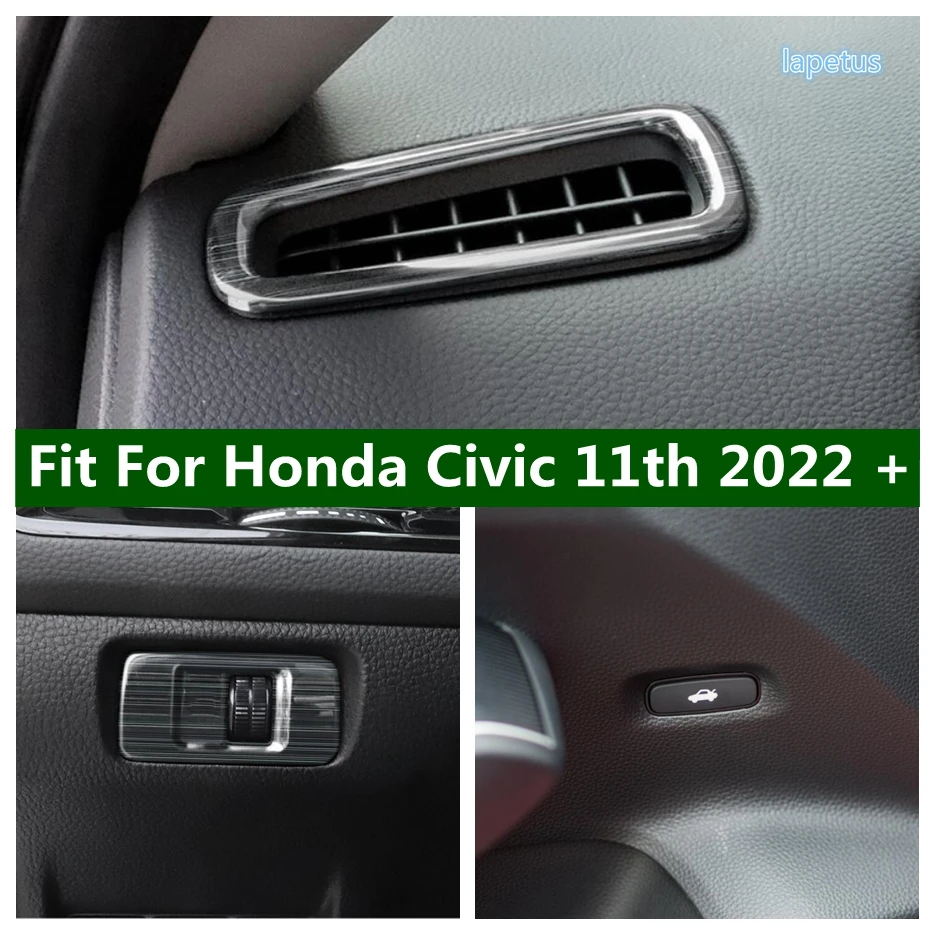 

Head Lights Lamp Switch Button Cover Trim Air Conditioning AC Vent Outlet Frame Interior Parts For Honda Civic 11th 2022 2023