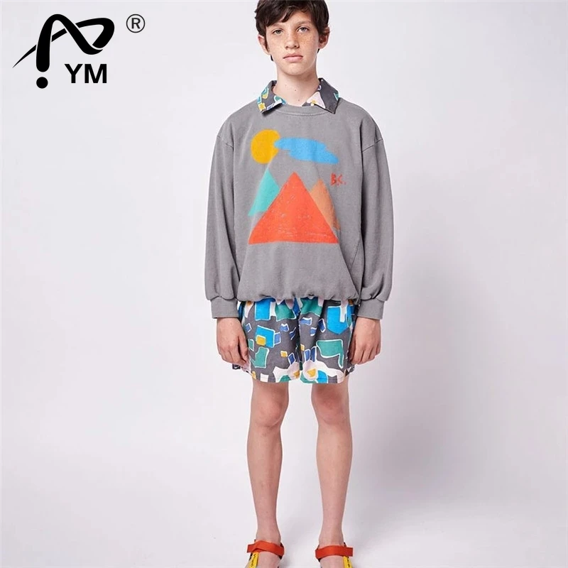 

New Kids Sweatshirts 2022Spring Brand Boys Girls Cute Print Sweaters Pullover Baby Child Cotton Outwear Tops Clothes Tees