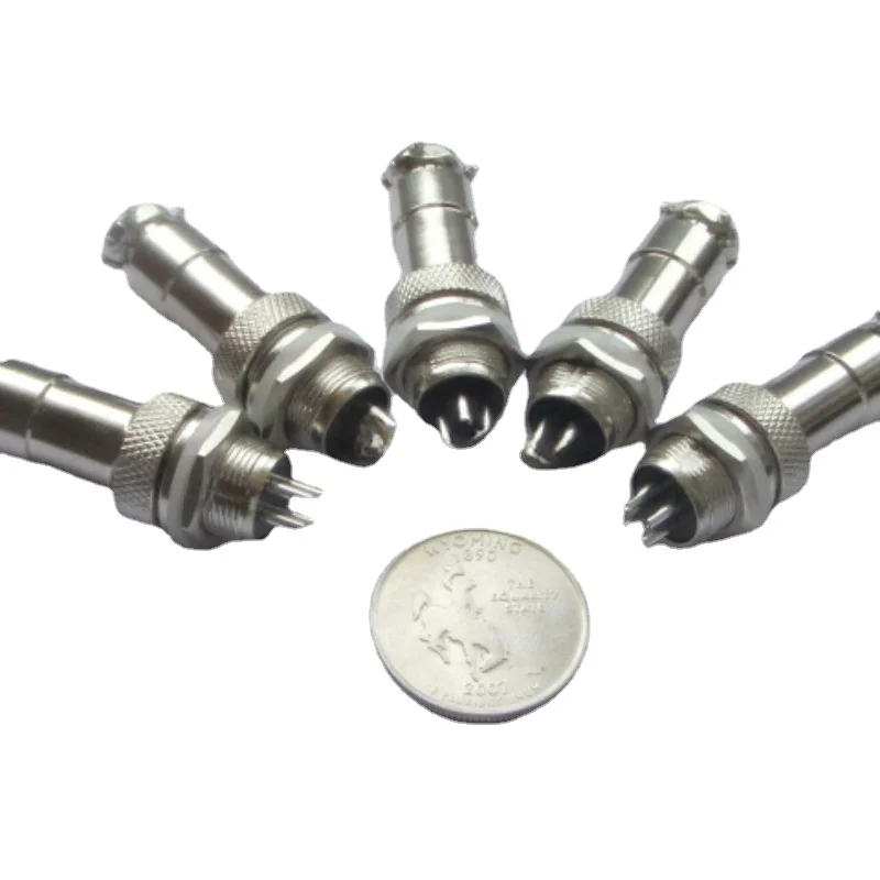 

2pairs GX12-4 GX124 Pin Diameter 12mm Male &amp Female Wire Panel Connector Circular Screw Type Electrical Connector Socket Plug