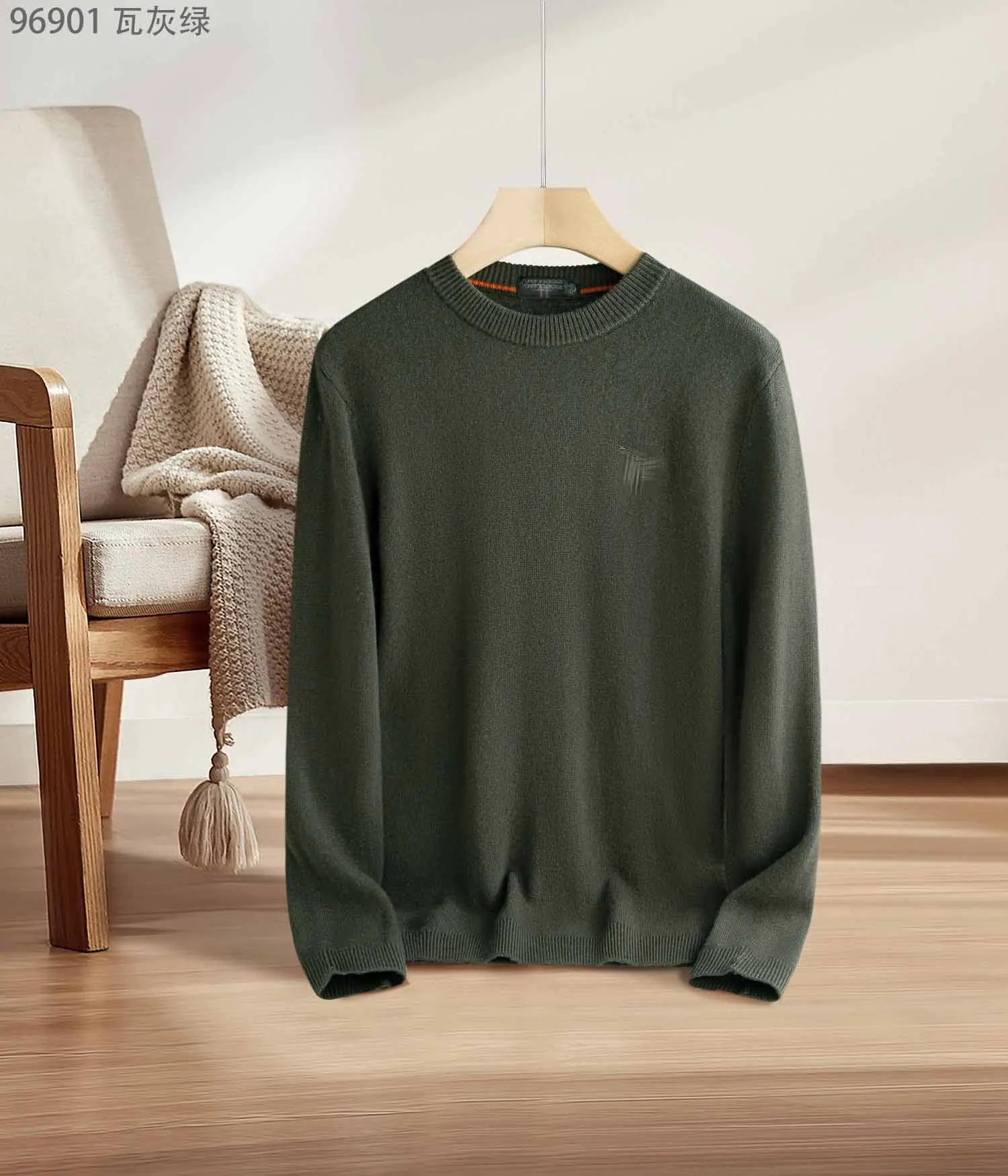 Новый кашемировый свитер с длинными рукавами DIKUM's Boutique на осень и зиму 2025 года