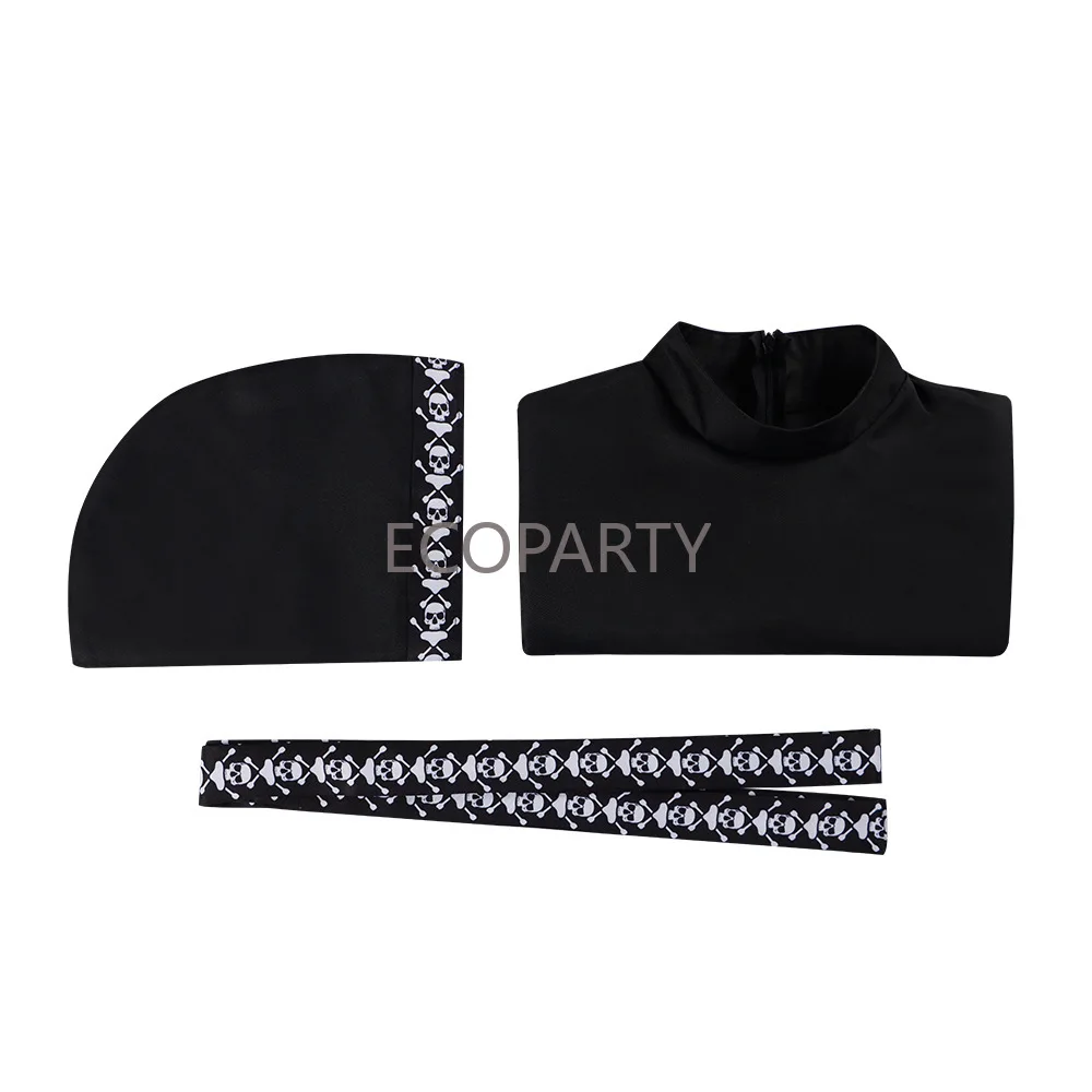 Костюм для косплея на Хэллоуин с капюшоном и принтом черепа