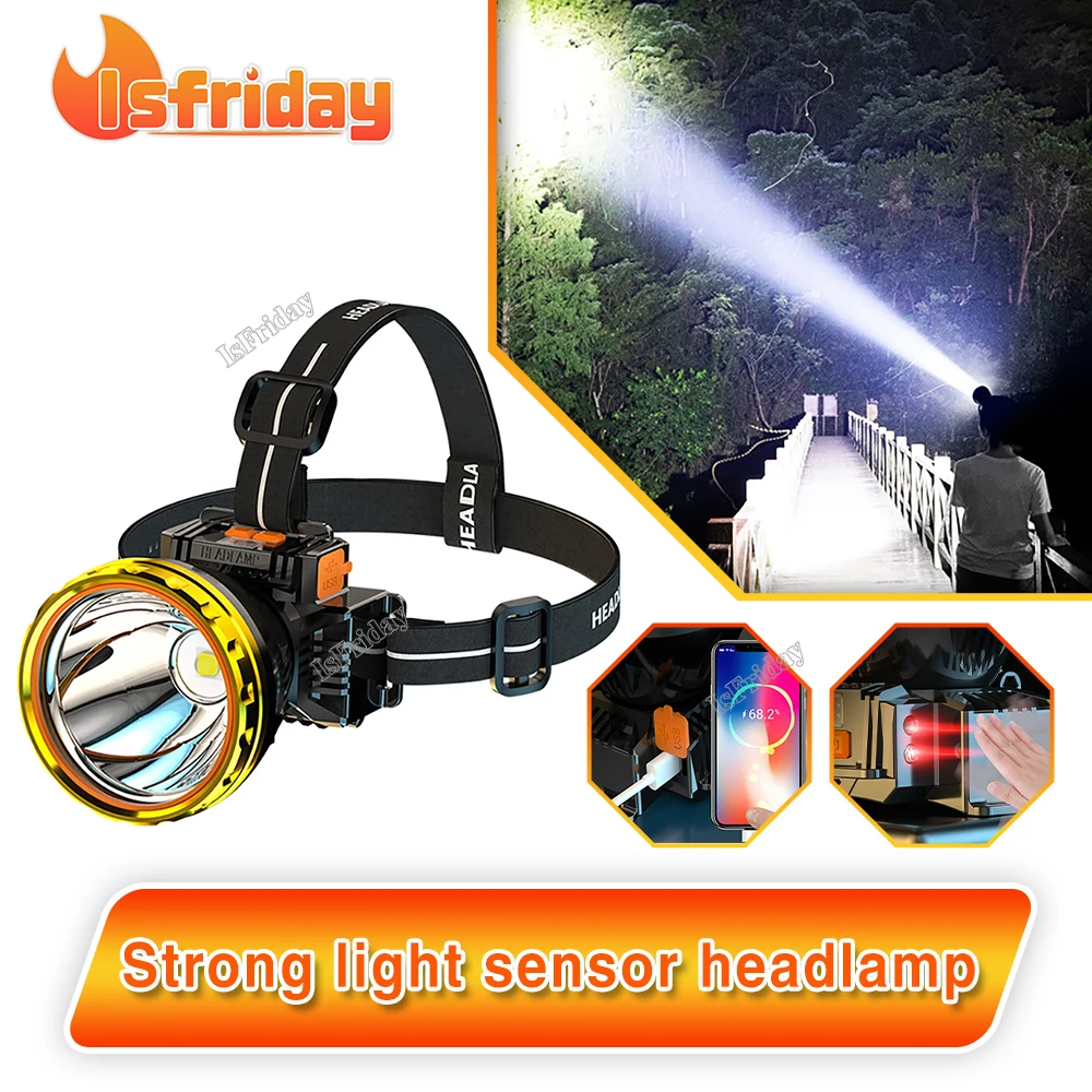 

High Brightness Headlights Strong Light Charging Bright Headset Flashlight Remote Shooting Outdoor Cycling Night Fishing Light