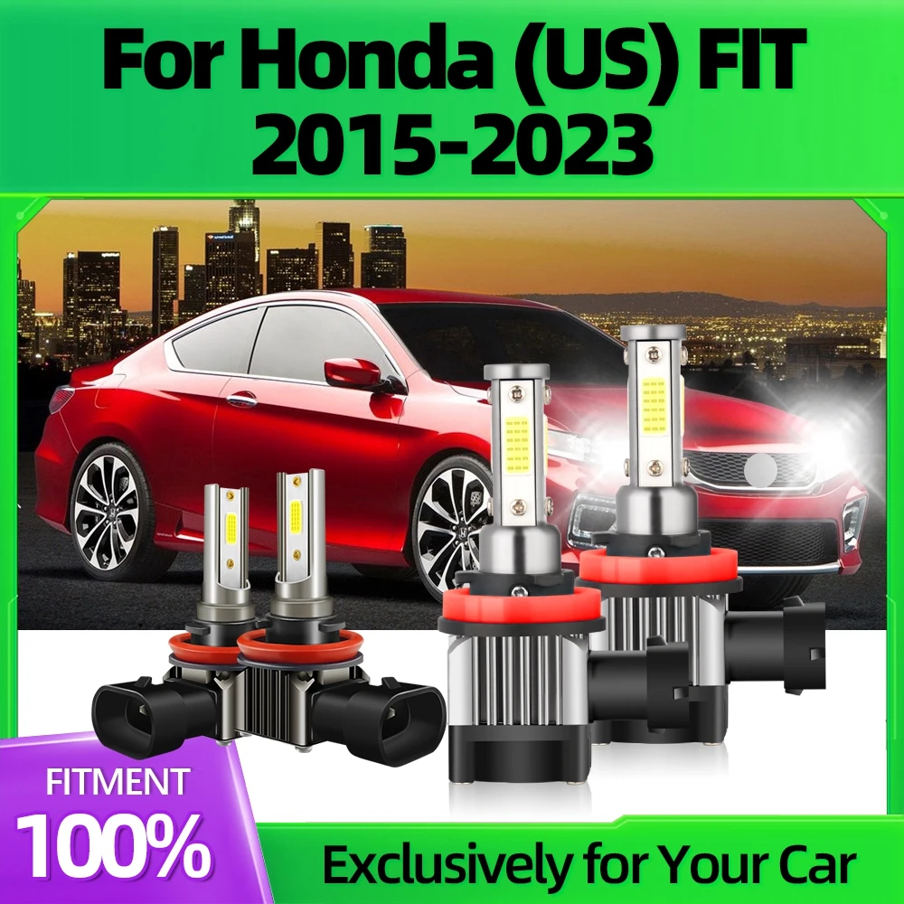 

Car Canbus Combo LED Headlight H4 Bulbs High Low Bright CSP Light Front Car Lamp Accessories Kit For Honda (US) FIT 2015-2023