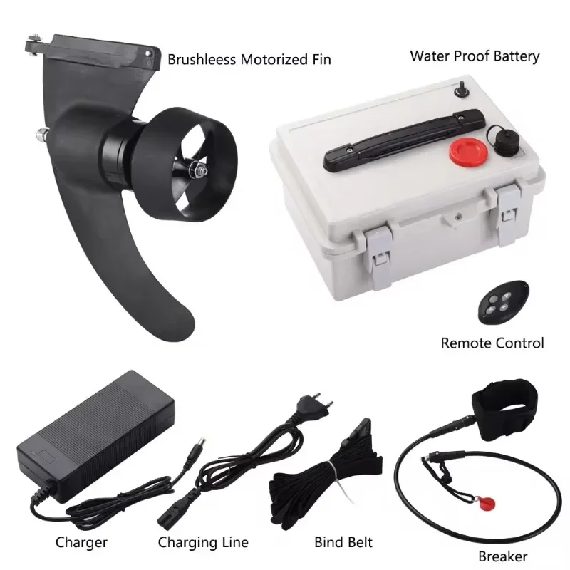 Фабричная электрическая доска для серфинга 350 Вт с плавниками