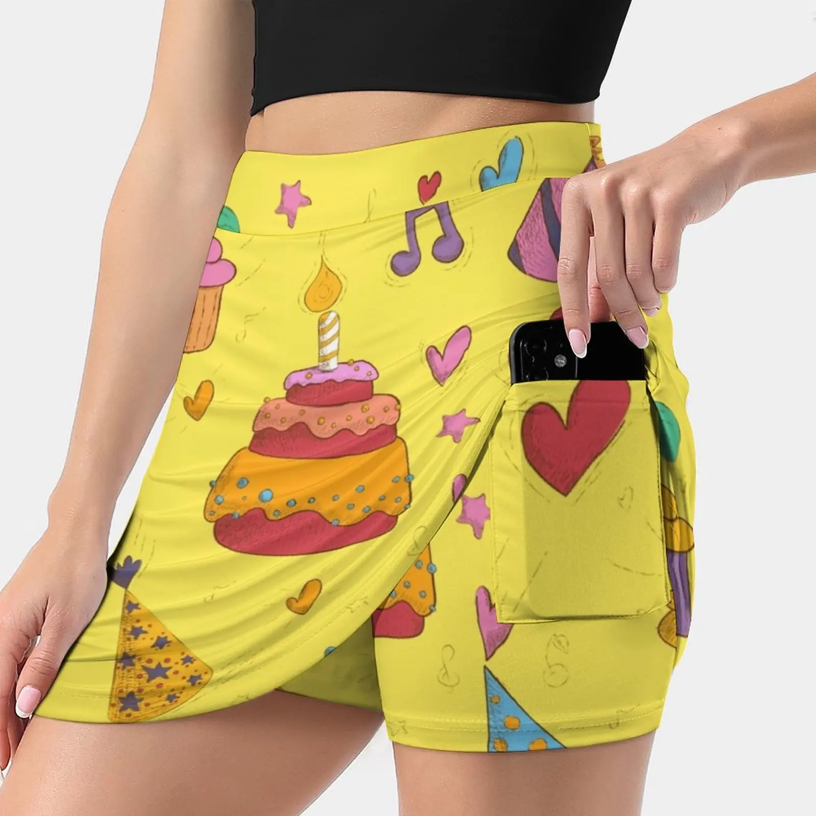 

Happy Birthday Seamless Pattern With Cake , Cupcakes And Women's skirt Aesthetic skirts New Fashion Short Skirts Birthday