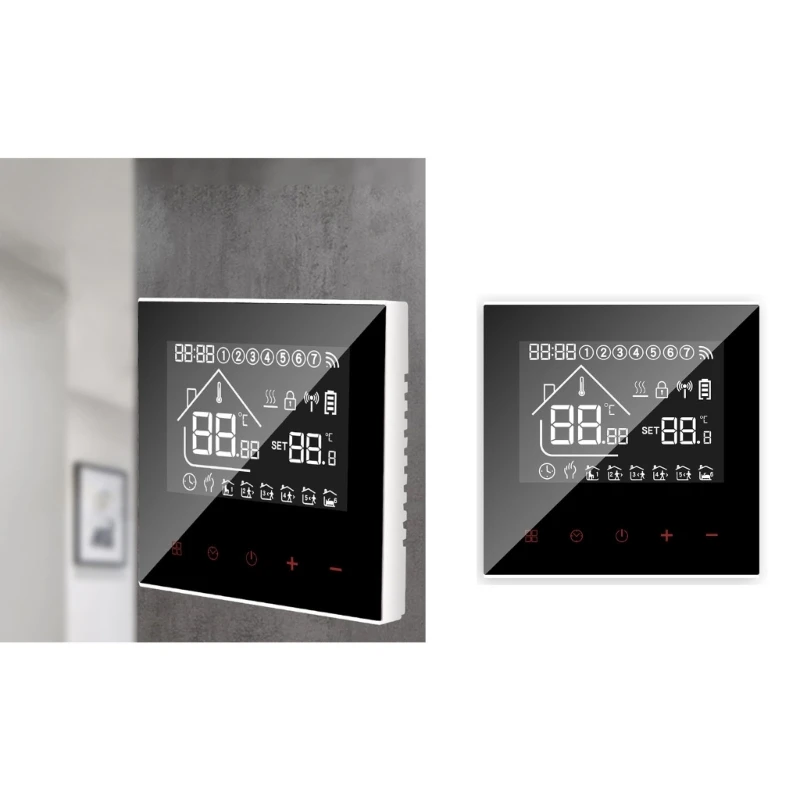 

Electric Underfloor Heating Thermostat Digital Room Thermostat for Under Floor Heating LCDTouchScreen Simple Installs