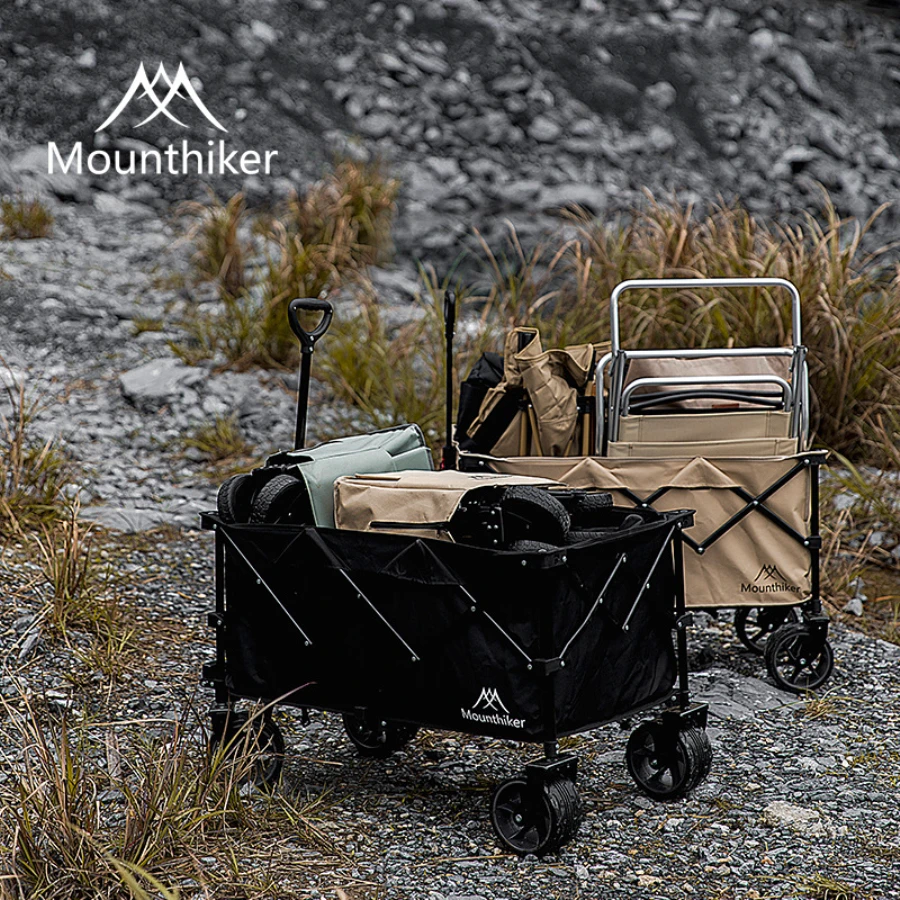 

MOUNTAINHIKE 180L Foldable 7 Inch Wheel Outdoor Portable Adjustable Length Pull-Cart Camp Trolley Camping Equipment Storage Cart