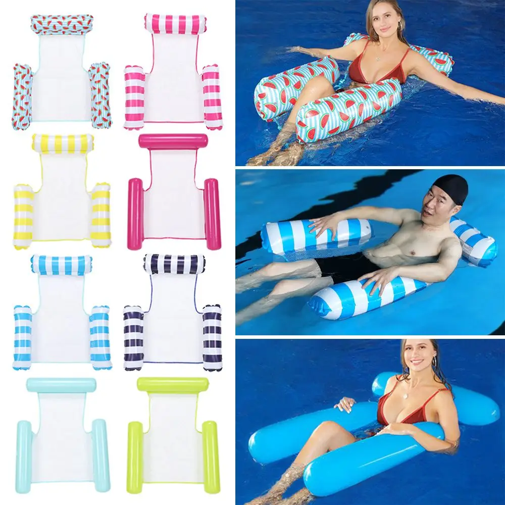 

Pool Air Mattresses Foldable Sports Piscina Swimming Pool Chair Inflatable Floating Row Float Pool Bed Water Hammock