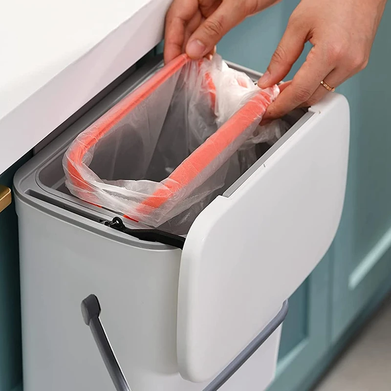 Кухонный мусорный бак 2 4 галлонов со скользящей крышкой под раковину мусорные