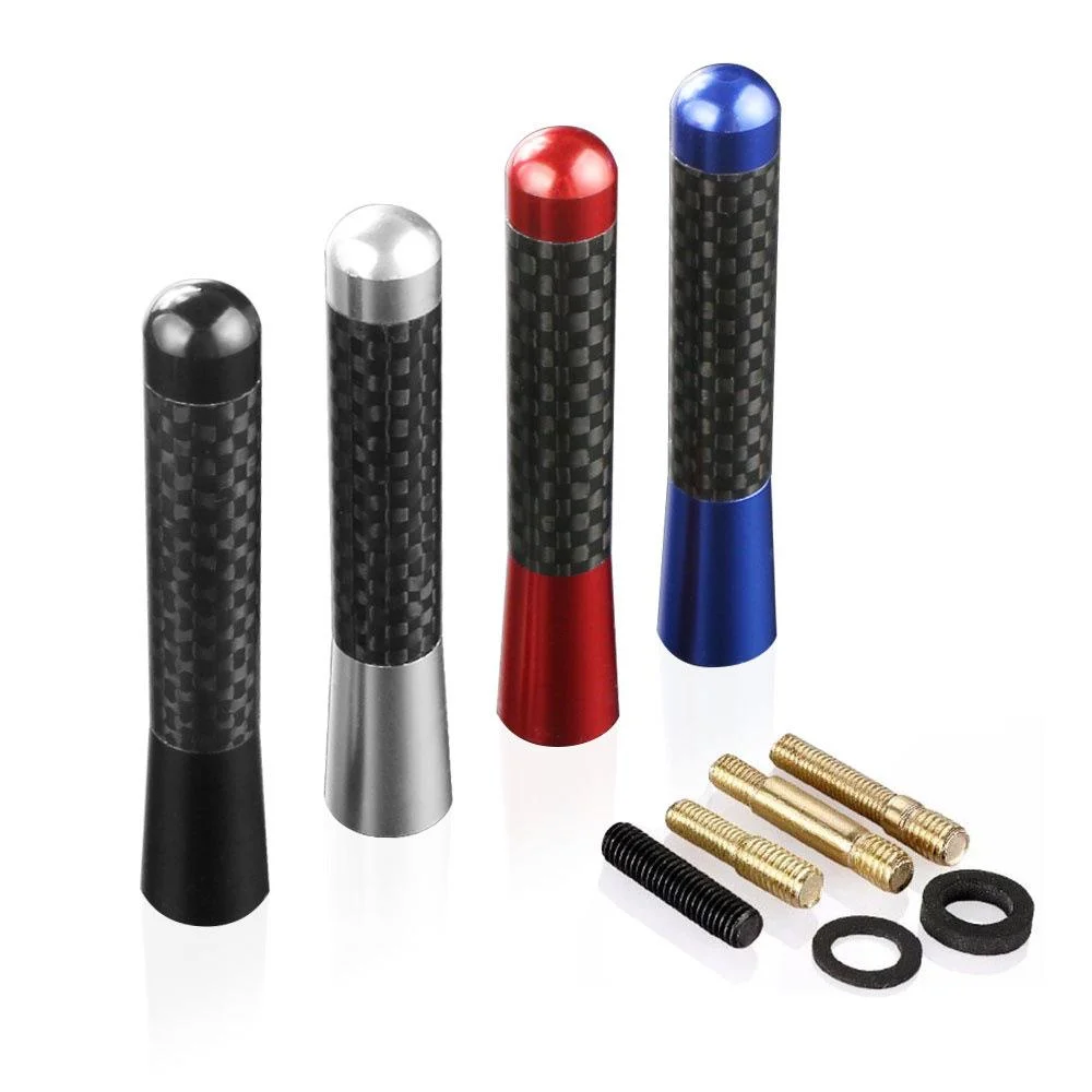 

30Pcs/lot 8cm Carbon Fiber Short Radio Antenna Fit for Focus Peugeot Citroen Opel Skoda Toyota Dodge Etc Car Antenna Styling