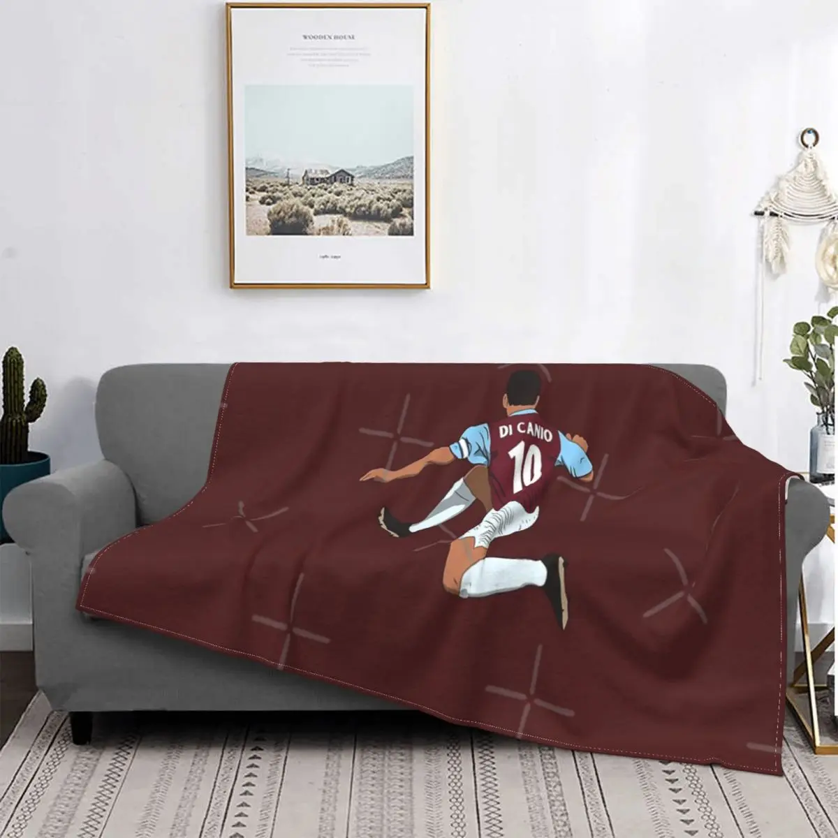

Lama Di Canio-Manta con capucha para bebés, colcha de cama a cuadros, toalla de playa de lujo, 10 West Ham, 90S