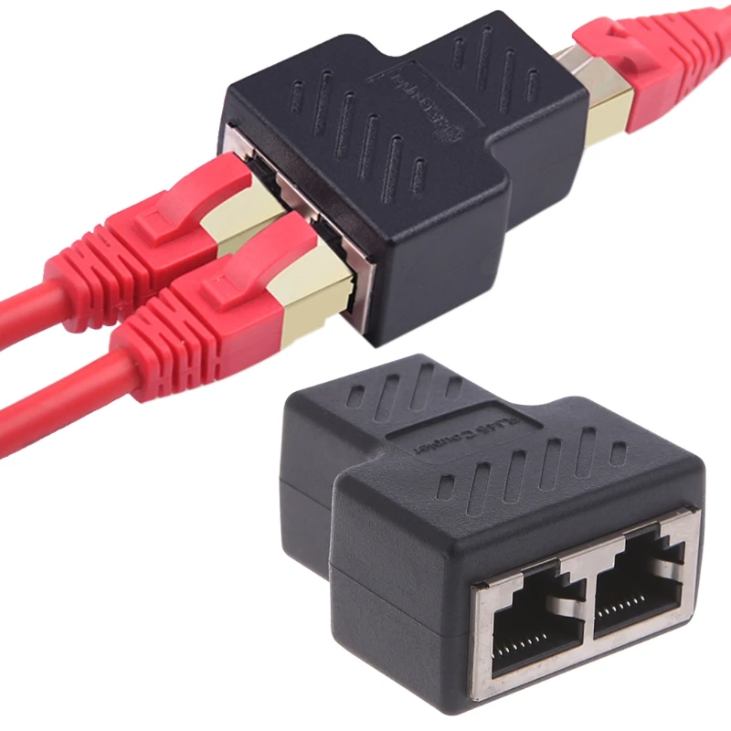 

Разветвитель соединителя RJ45, адаптер Ethernet от 1 до 2 выходов, удлинитель J60A