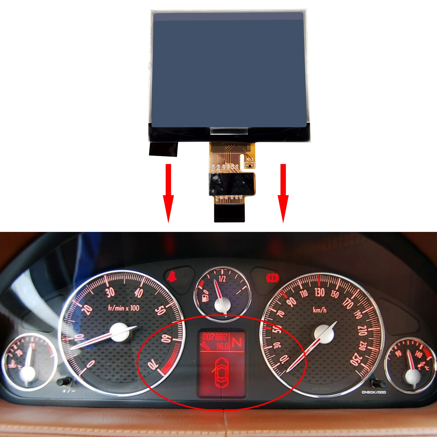 

ЖК-дисплей для Peugeot 407 407 SW 407 Coupe VDO Group, кластер приборной панели A2C 53119649 9658138580 Панель приборной панели