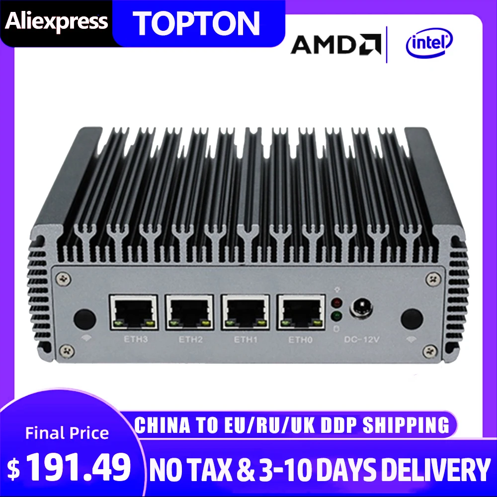 Multi-Lan Wired VPN Router Up to 4 Gigabit i225 Ports Intel Celeron J425 AES-NI DDR4 RAM mSATA SSD Limited Warranty Protection