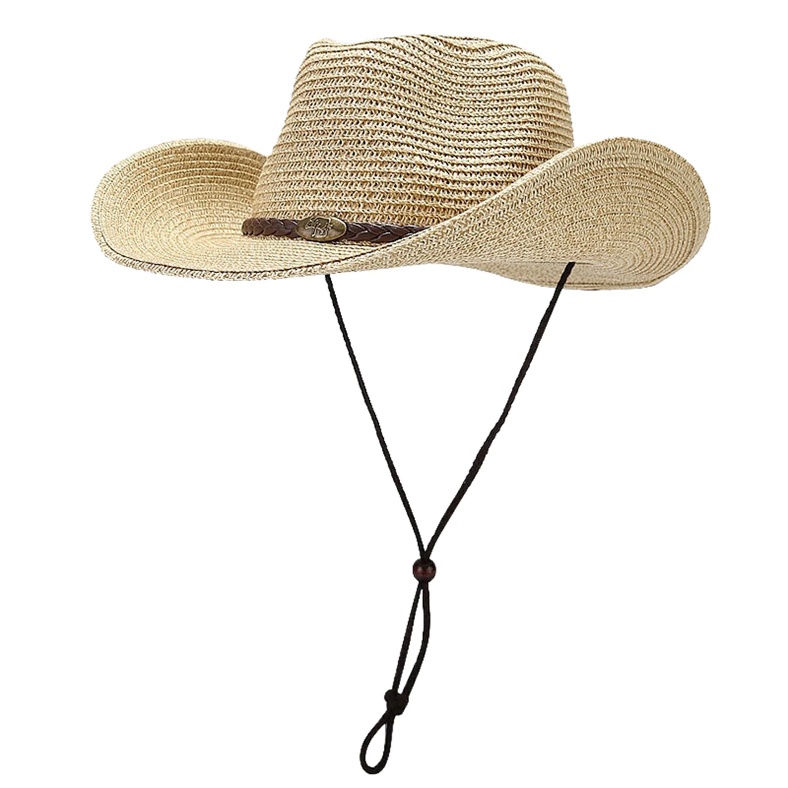 

Men Women Straw Hat Roll-up Wide Brim Adjustable Sun Protection Simple Western Cap 2023 New Summer Fashion Breathable Caps
