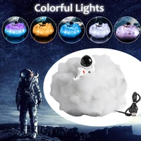 led colorful clouds astronaut lamp with rainbow effect as childrens night light creative gift in 2022 new dropship special